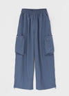 TheQ Nylon Pocket Wide Pants (Set with Belt)