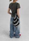 Forstin Stripe Knit Drawstring Bag