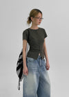 Forstin Stripe Knit Drawstring Bag