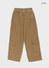 Hoke washing cargo denim pants