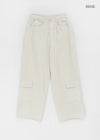 Hoke washing cargo denim pants