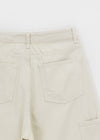 Hoke washing cargo denim pants