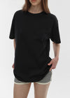 [B-BASIC] Washable Cool Round Box Short Sleeve T-shirt