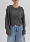 [MADE] Bessian Summer Knit Feel Crop Long Sleeve T-shirt