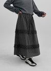 Sheito Check Frill Long Skirt