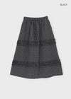 Sheito Check Frill Long Skirt