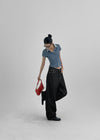 Koiche Buckle Mini Hobo Bag (Genuine Leather)