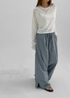 Themati Stripe Summer Slit Banding Pants
