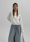 [MADE] Bessian Summer Knit Feel Crop Long Sleeve T-shirt