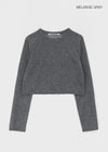 [MADE] Bessian Summer Knit Feel Crop Long Sleeve T-shirt