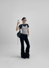 Kessy Shirring Bootcut Pants
