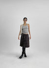 [MADE] Tnew Check Pleated Midi Skirt