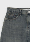 [MADE] Wiston Slit Denim Midi Skirt