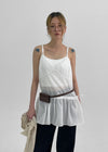 Lejing Layered Shirring Mini Dress
