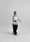 Lejing Layered Shirring Mini Dress