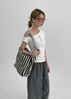 Bichillin Striped Shoulder Bag
