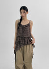Gamento Check Frill Sleeveless