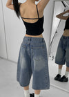 (UNISEX) Ippe Folding Bermuda Denim Pants