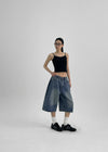 (UNISEX) Ippe Folding Bermuda Denim Pants