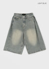 (UNISEX) Ippe Folding Bermuda Denim Pants