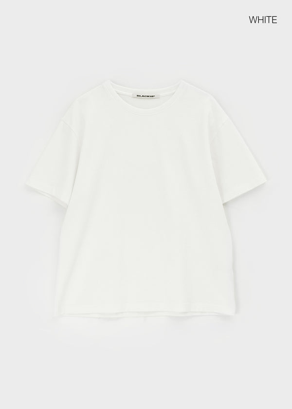 [B-BASIC] Solid Cotton Short Sleeve T-shirt