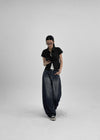 Elton Summer Washing Wide Denim Pants