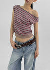 Ralba Stripe Draped Sleeveless