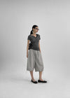 Bining Layered Stripe Halter Henley T-Shirt (S/S Ver.)