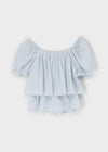 Lamins Crop Frill Blouse