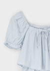 Lamins Crop Frill Blouse