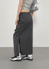 Lasuring Shirred Slit Long Skirt