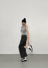 Lasuring Shirred Slit Long Skirt