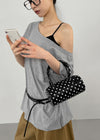 Kingking Dot Enamel Handle Bag