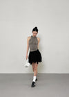 Kungnet Shirred Strap Halterneck Sleeveless