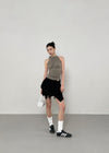 Kungnet Shirred Strap Halterneck Sleeveless