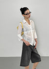 Delong Sheer Slim 3/4 Sleeve Shirt