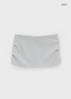 Puffing Low-Waist Pintuck Mini Skirt Pants