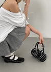 Kingking Dot Enamel Handle Bag
