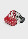 Kingking Dot Enamel Handle Bag