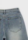 Chemnock Washed Distressed Wide Denim Pants