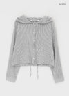 [MADE] Kisen Check Summer Crop Hooded Shirt