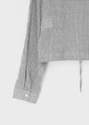 [MADE] Kisen Check Summer Crop Hooded Shirt