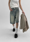 Meltu Washed Bermuda Denim Pants