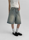 Meltu Washed Bermuda Denim Pants