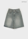 Meltu Washed Bermuda Denim Pants