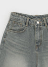 Meltu Washed Bermuda Denim Pants