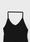 Trokin Dot Frill Halter Sleeveless Top