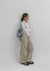 Folk String Nylon Banding Pants