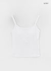 Jardin Square Neck Ribbed Sleeveless Top (Built-in Bra)