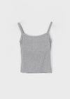 Jardin Square Neck Ribbed Sleeveless Top (Built-in Bra)
